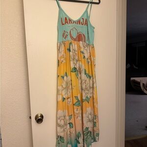 FARM RIO Floral Maxi Dress with Graphic Top